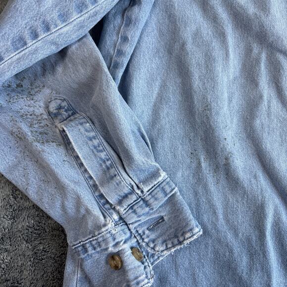 Dickies Light Blue Casual Button Down Shirt - Picture 8 of 15